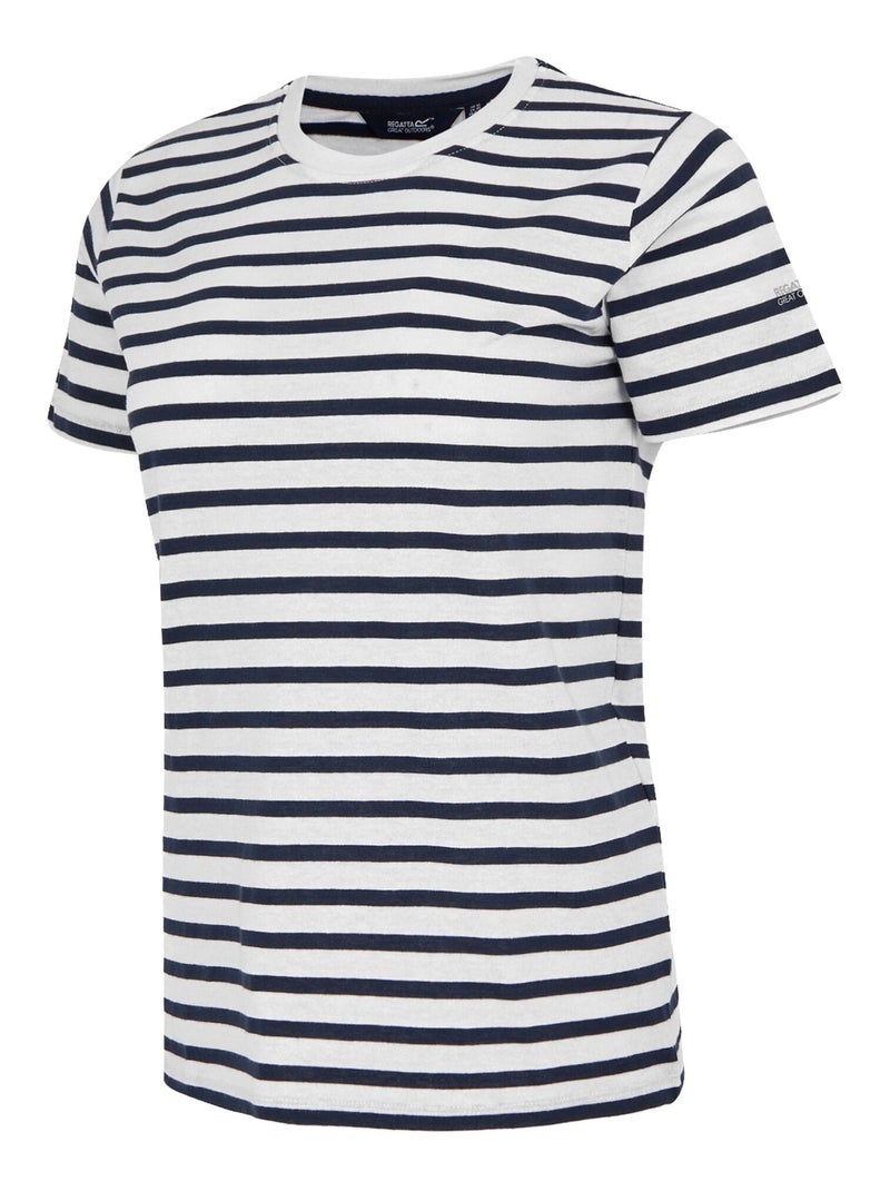Regatta - T-shirt motif/style rayé BAYLETTA Blanc Bleu - Kiabi