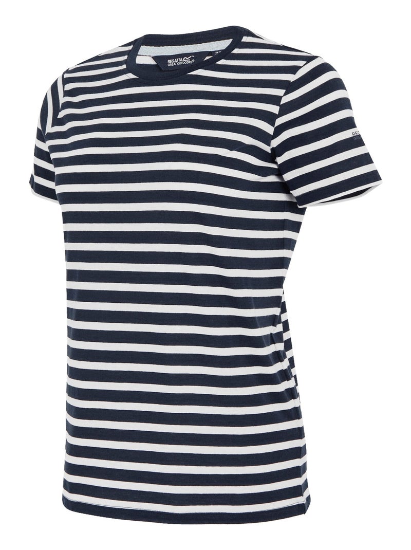Regatta - T-shirt motif/style rayé BAYLETTA Bleu Bleu marine Blanc - Kiabi