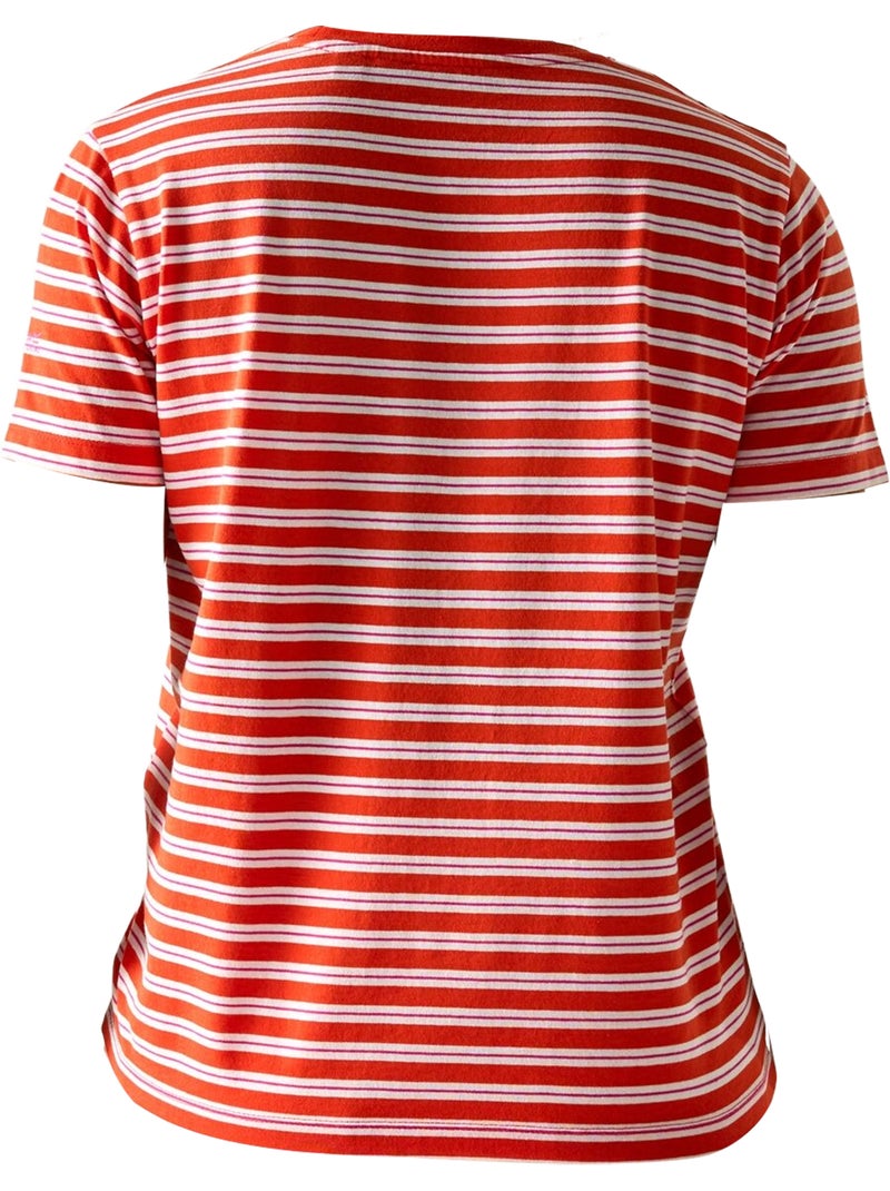 Regatta - T-shirt motif/style rayé BAYLETTA Orange clémentine - Kiabi