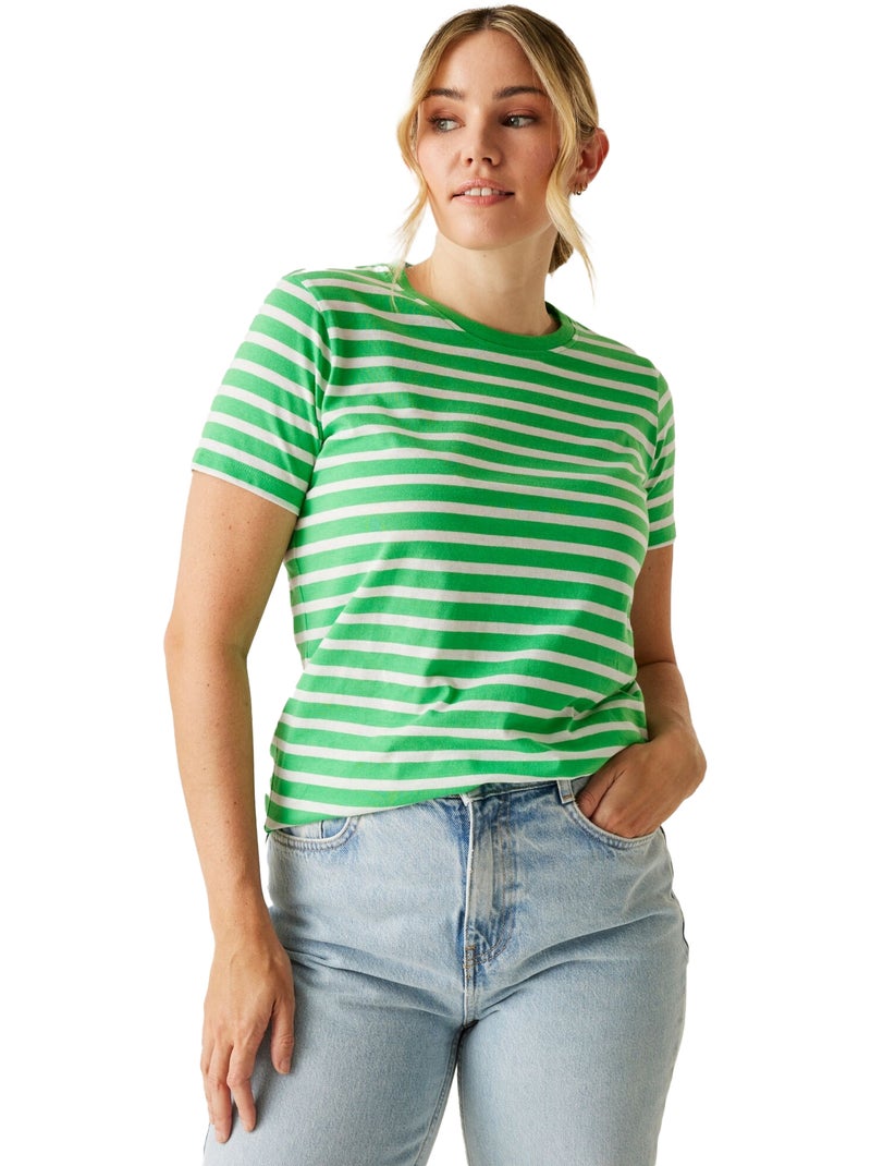 Regatta - T-shirt motif/style rayé BAYLETTA Vert d'eau - Kiabi