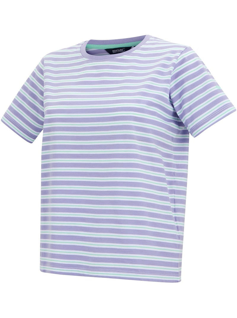 Regatta - T-shirt motif/style rayé BAYLETTA Violet - Kiabi