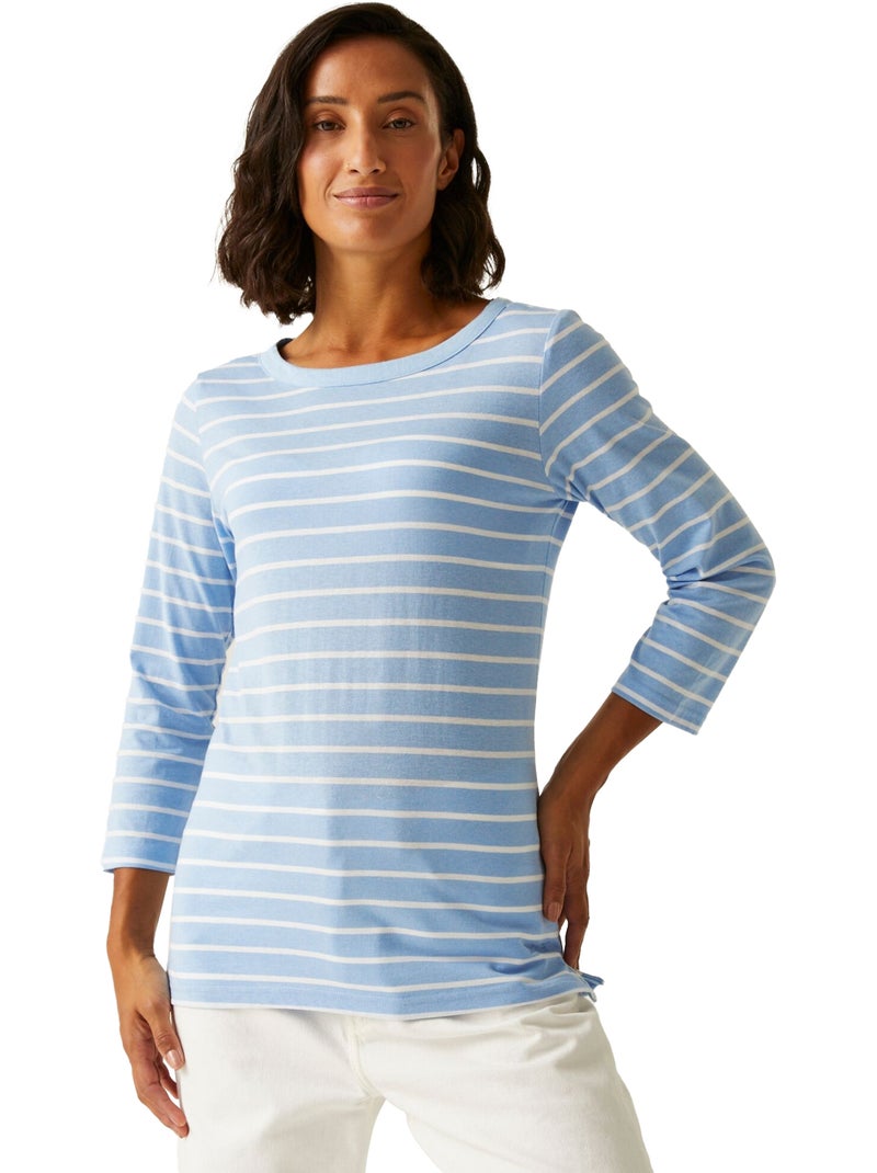 Regatta - T-shirt motif/style rayé BAYLETTE Bleu Blanc - Kiabi