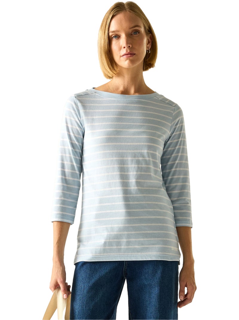 Regatta - T-shirt motif/style rayé BAYLETTE Bleu ciel - Kiabi