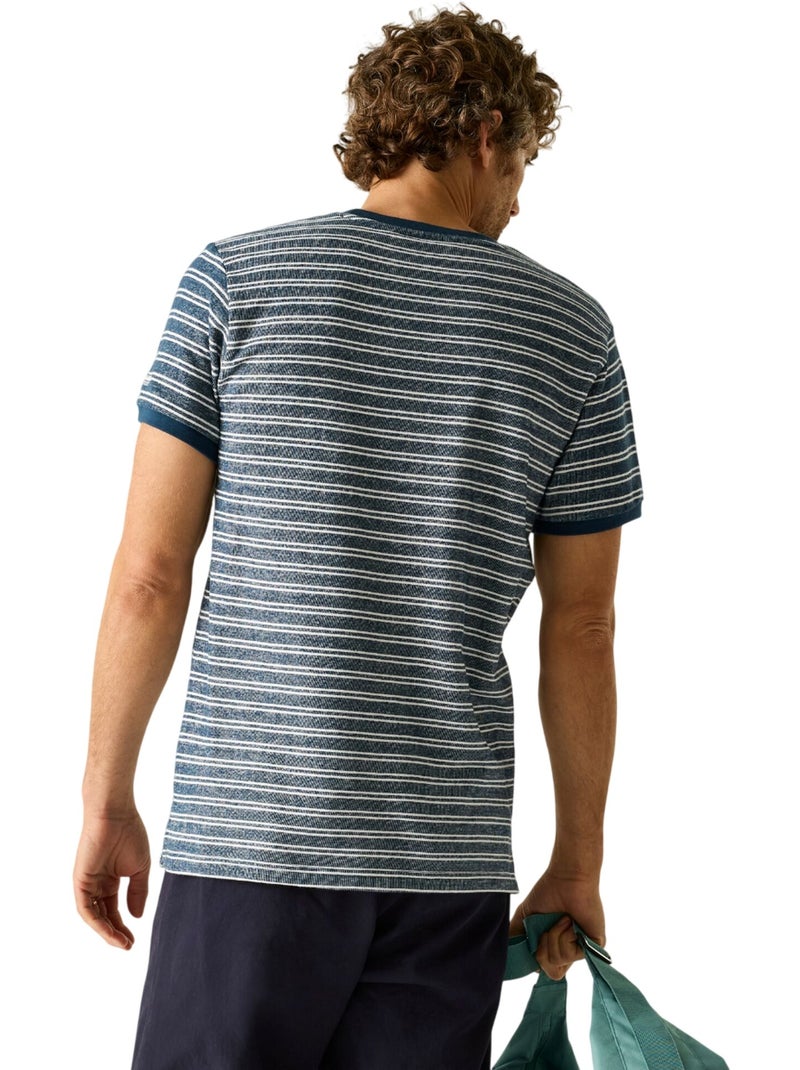 Regatta - T-shirt motif/style rayé BENLIN Bleu denim - Kiabi