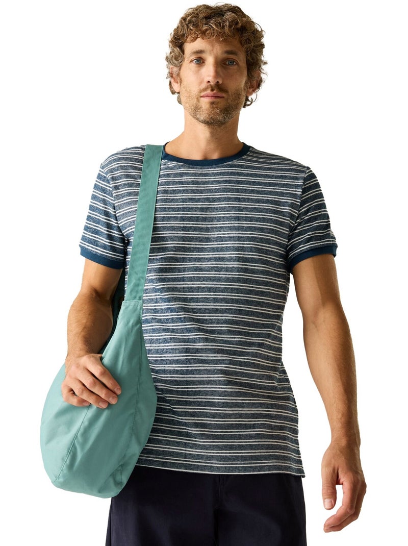 Regatta - T-shirt motif/style rayé BENLIN Bleu denim - Kiabi