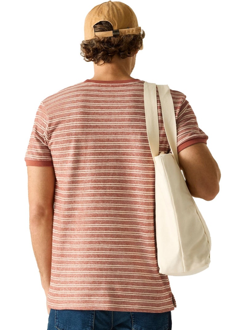 Regatta - T-shirt motif/style rayé BENLIN Brique - Kiabi