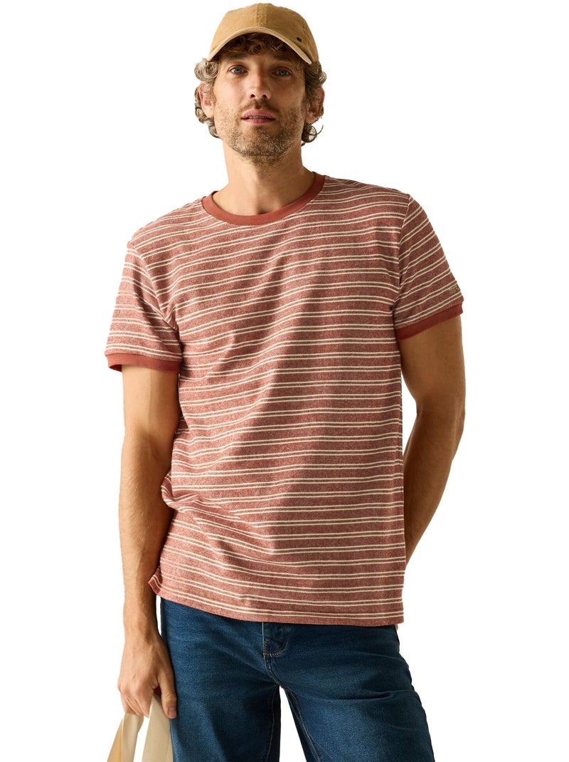 Regatta - T-shirt motif/style rayé BENLIN Brique - Kiabi