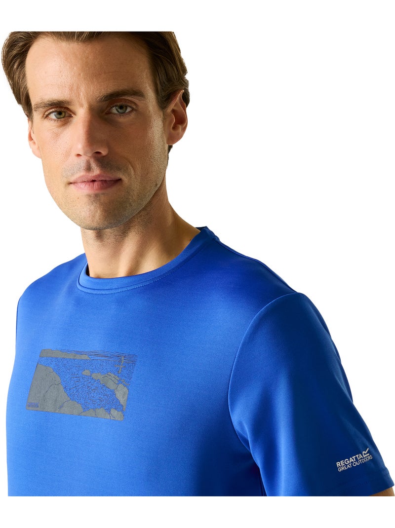 Regatta - T-shirt motif/style rivière FINGAL Bleu Noir - Kiabi