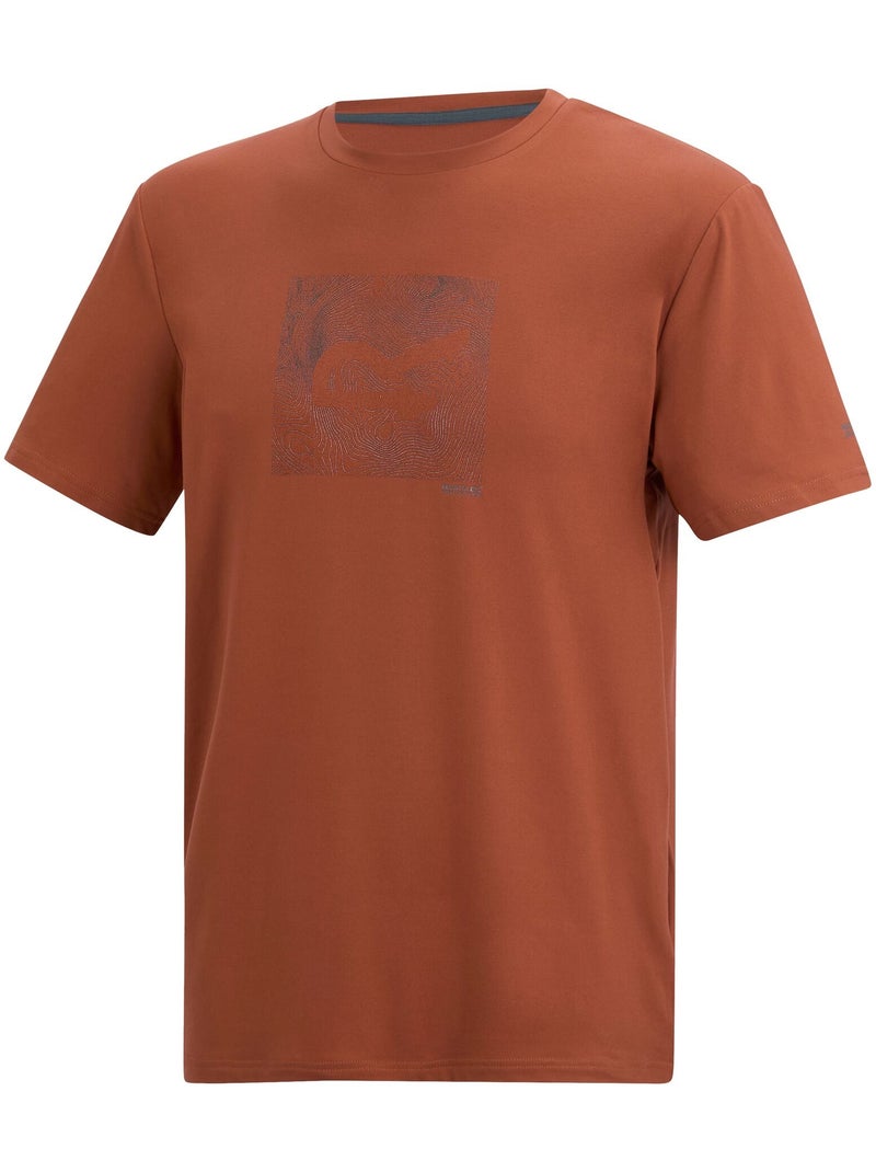 Regatta - T-shirt motif/style topographique FINGAL Rouge brique - Kiabi