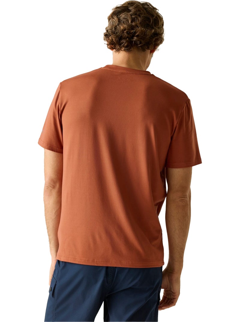 Regatta - T-shirt motif/style topographique FINGAL Rouge brique - Kiabi