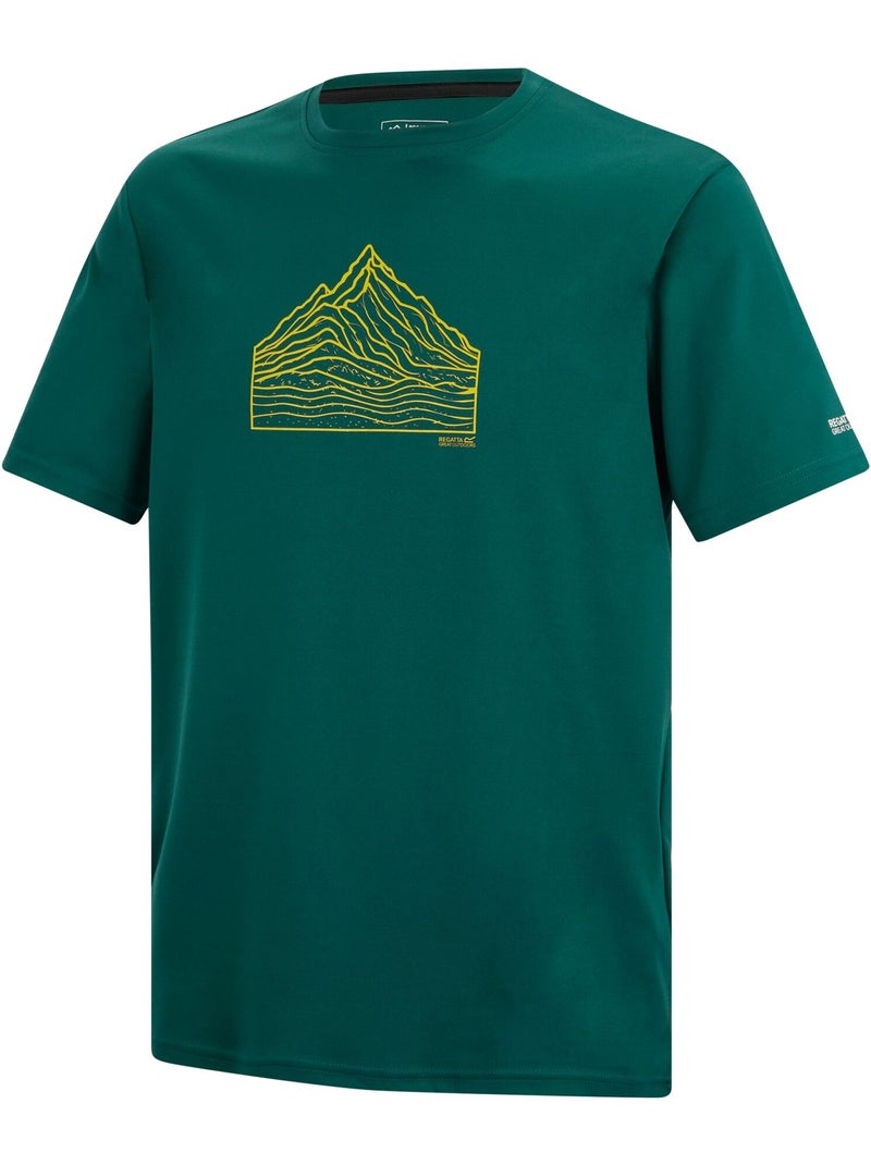 Regatta - T-shirt motif/style Topographique FINGAL Vert foncé - Kiabi