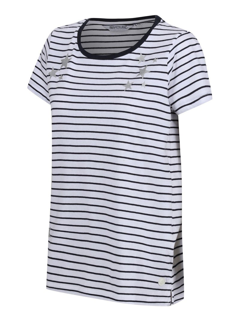 Regatta - T-shirt ODALIS Blanc Bleu - Kiabi