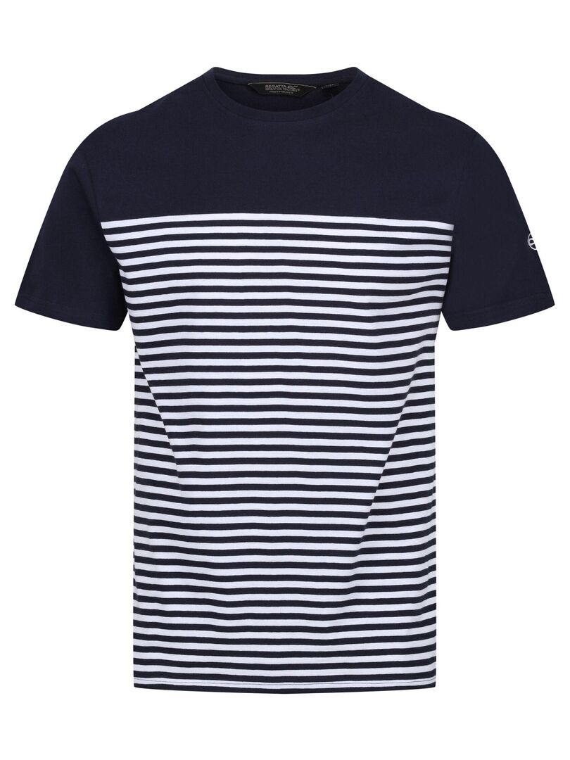 Regatta - T-shirt SHOREBAY Bleu Bleu marine Blanc - Kiabi