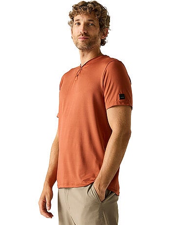 Regatta - T-shirt uni col V boutonné DEWI