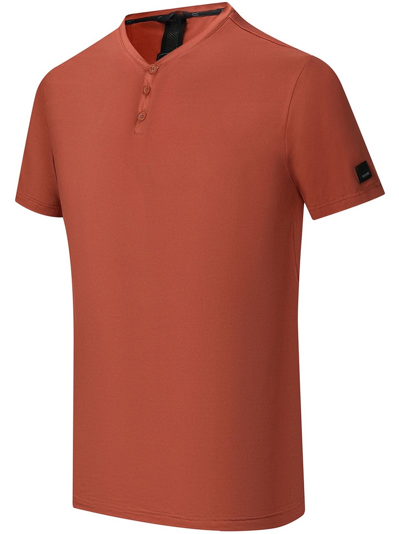 Regatta - T-shirt uni col V boutonné DEWI Orange clémentine - Kiabi