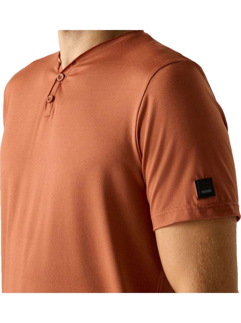 Regatta - T-shirt uni col V boutonné DEWI Orange clémentine - Kiabi