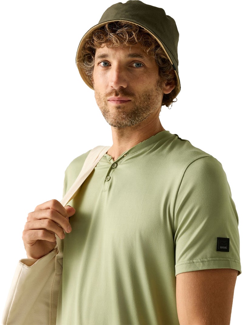 Regatta - T-shirt uni col V boutonné DEWI Vert pastel - Kiabi