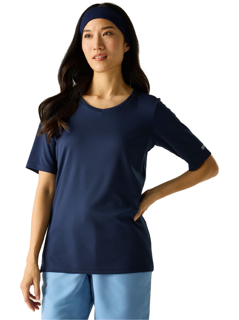 Regatta - T-shirt uni col V FINGAL Bleu marine - Kiabi