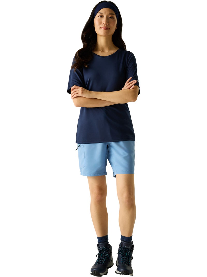 Regatta - T-shirt uni col V FINGAL Bleu marine - Kiabi