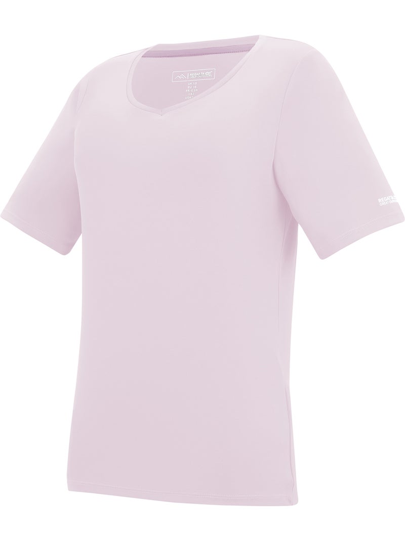 Regatta - T-shirt uni col V FINGAL Rose - Kiabi