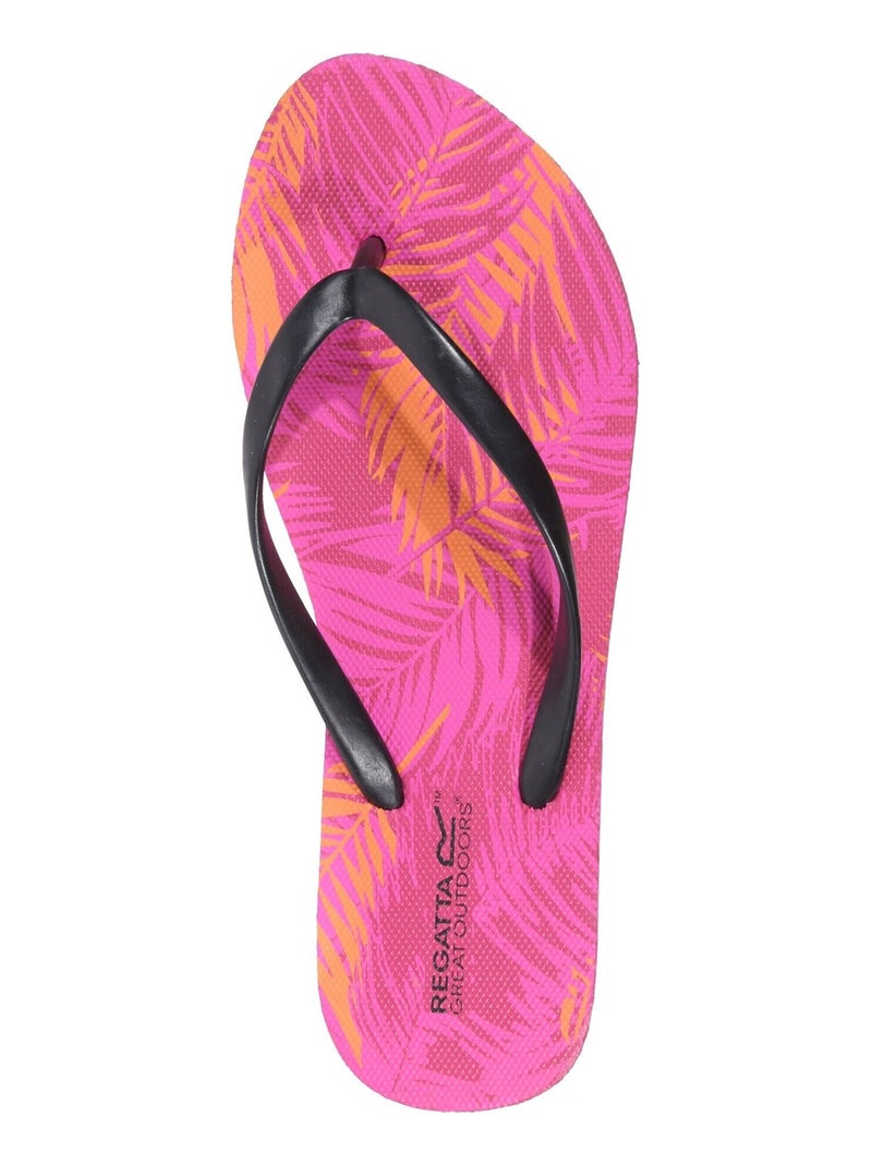 Regatta - Tongs motif/style Feuille de palmier BALI Rose foncé - Kiabi