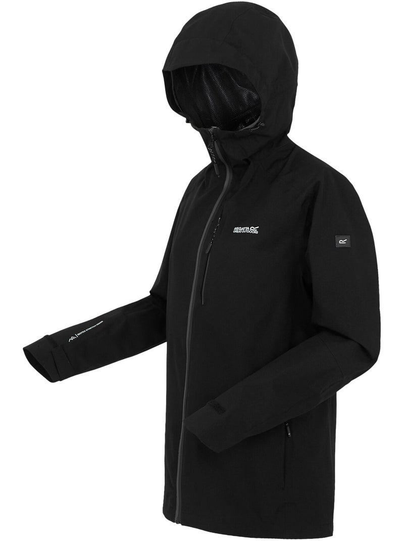 Regatta - Veste imperméable à capuche BIRCHDALE Noir Gris Noir - Kiabi