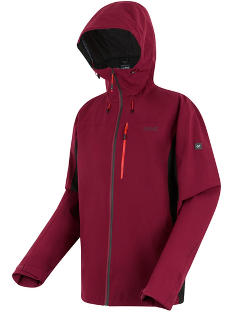 Regatta - Veste imperméable à capuche BIRCHDALE Rouge bordeaux - Kiabi