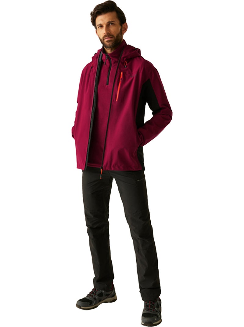 Regatta - Veste imperméable à capuche BIRCHDALE Rouge bordeaux - Kiabi