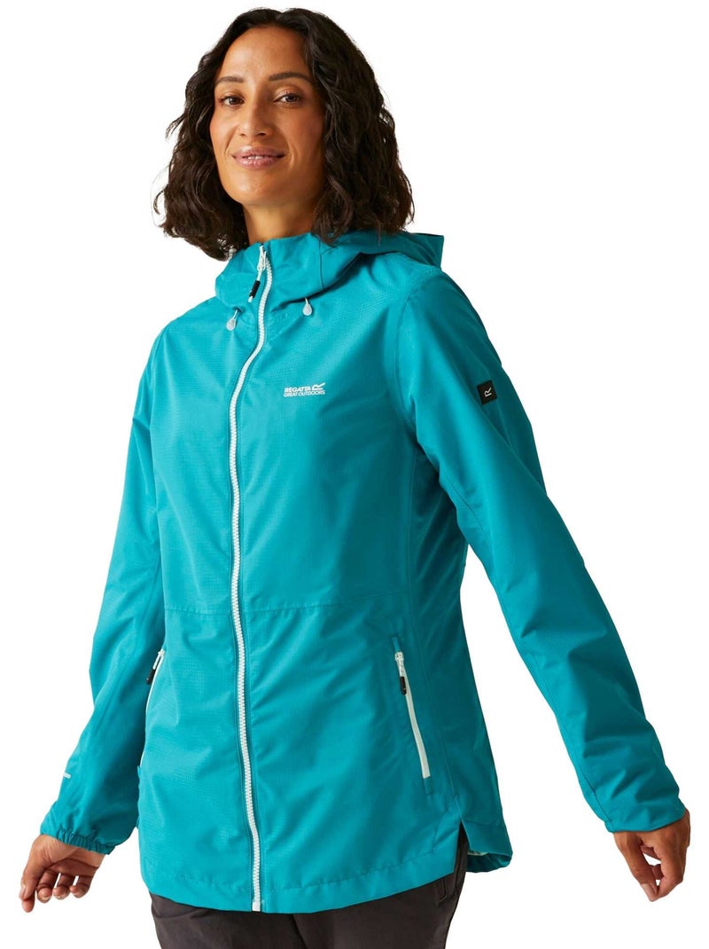 Regatta - Veste imperméable à capuche HAMARA Bleu Vert - Kiabi