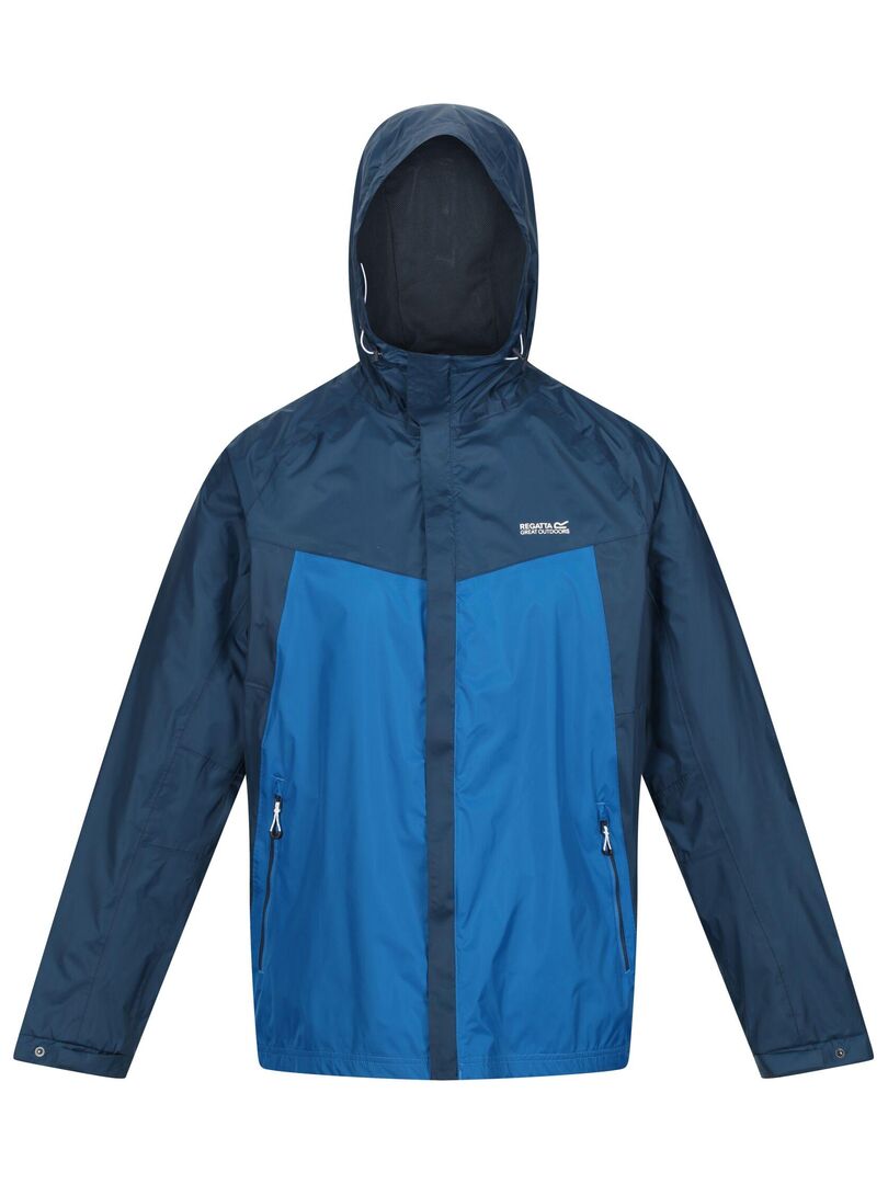 Regatta Bayarma Veste imperméable à capuche pour femme, bleu marine, 48