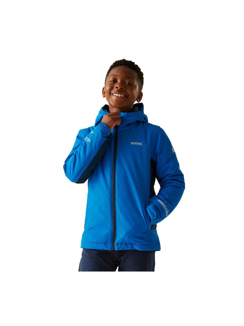 Regatta - Veste imperméable HURDLE Bleu marine/Orange fluo - Kiabi
