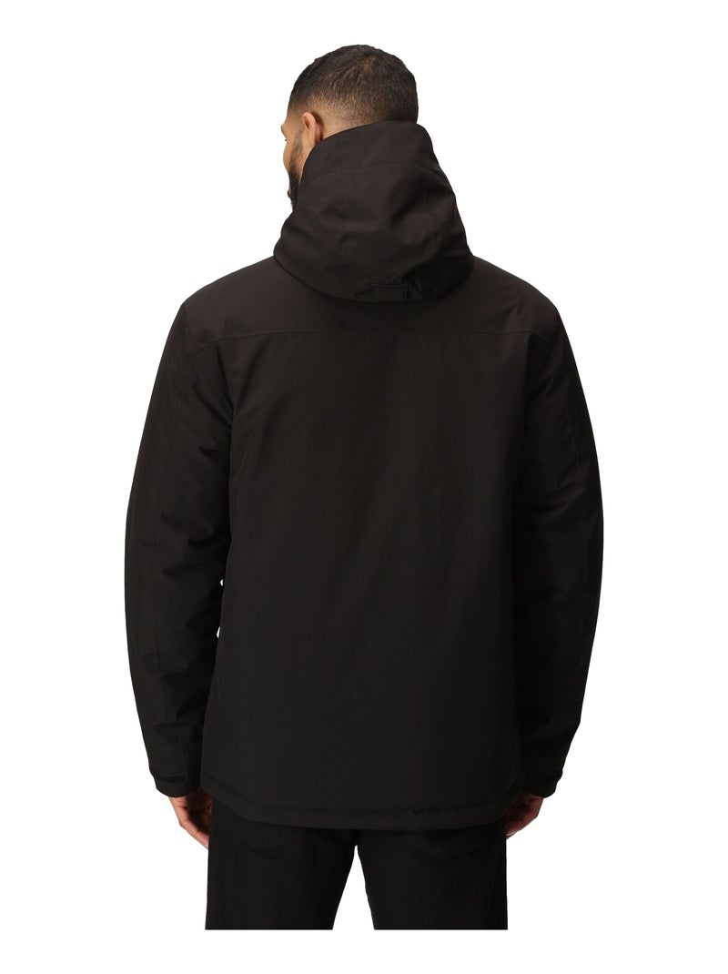 Regatta - Veste imperméable isolante à capuche NAVIGATE Noir Rouge - Kiabi