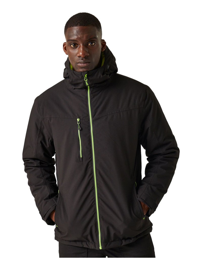 Regatta - Veste imperméable isolante à capuche NAVIGATE Noir Vert - Kiabi