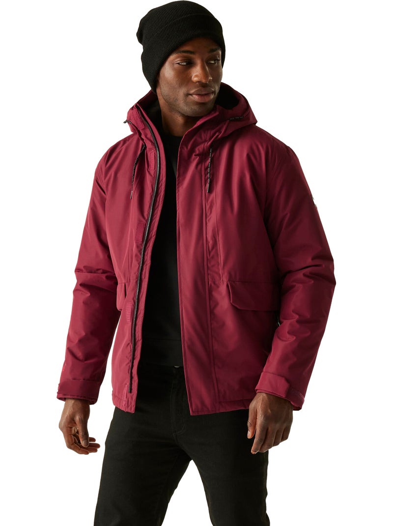 Regatta - Veste imperméable isolante à capuche STERLINGS Rouge bordeaux - Kiabi