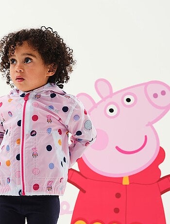 Regatta - Veste imperméable motif Peppa Pig motif/style à pois (Longueur: Hanches)