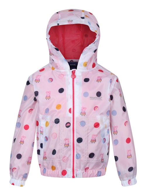 Regatta - Veste imperméable motif Peppa Pig motif/style à pois (Longueur: Hanches) - Kiabi Regatta - Veste imperméable motif Peppa Pig motif/style à pois (Longueur: Hanches) - Kiabi