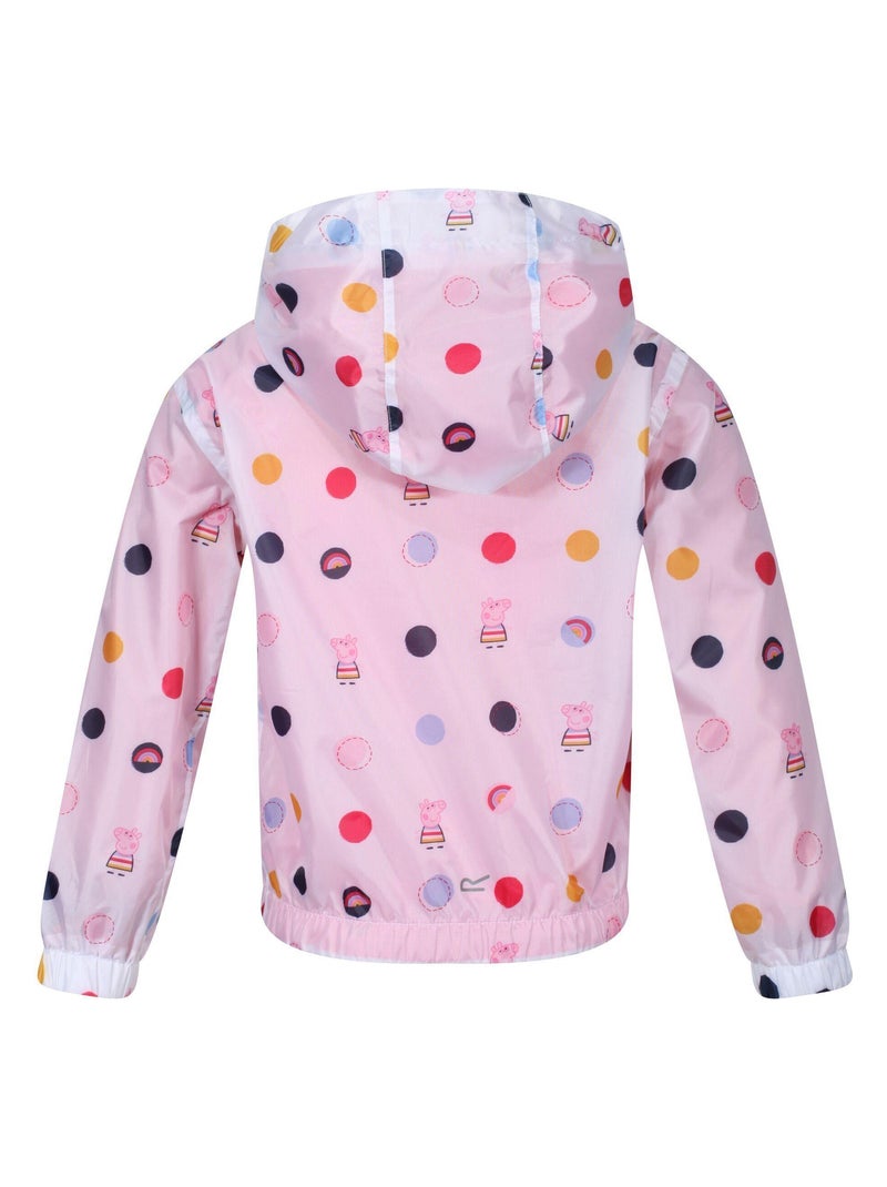 Regatta - Veste imperméable motif Peppa Pig motif/style à pois (Longueur: Hanches) Rose clair - Kiabi