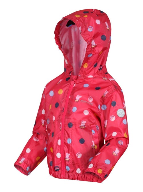 Regatta - Veste imperméable motif Peppa Pig motif/style à pois (Longueur: Hanches) - Kiabi Regatta - Veste imperméable motif Peppa Pig motif/style à pois (Longueur: Hanches) - Kiabi