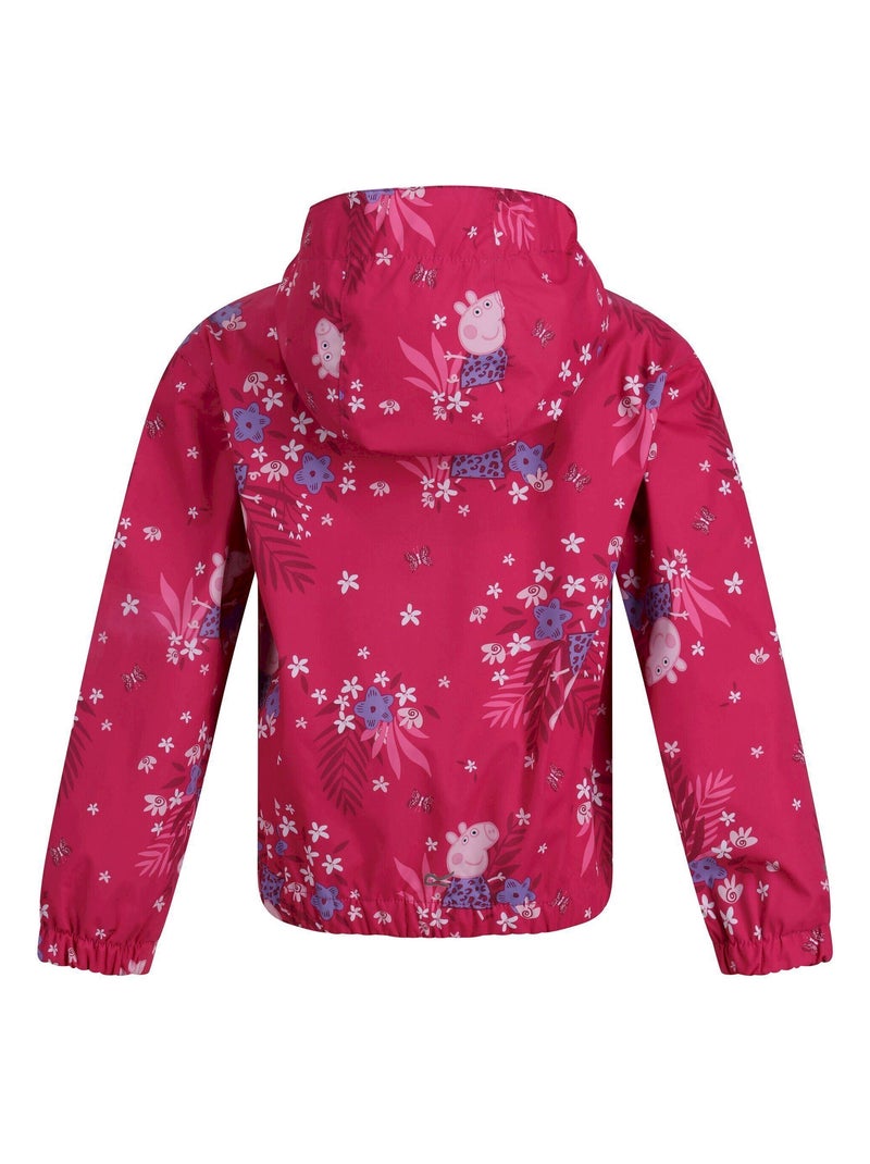 Regatta - Veste imperméable motif Peppa Pig motif/style fleurs Rose foncé - Kiabi