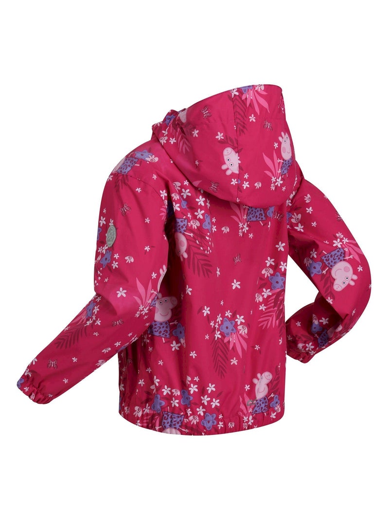 Regatta - Veste imperméable motif Peppa Pig motif/style fleurs Rose foncé - Kiabi