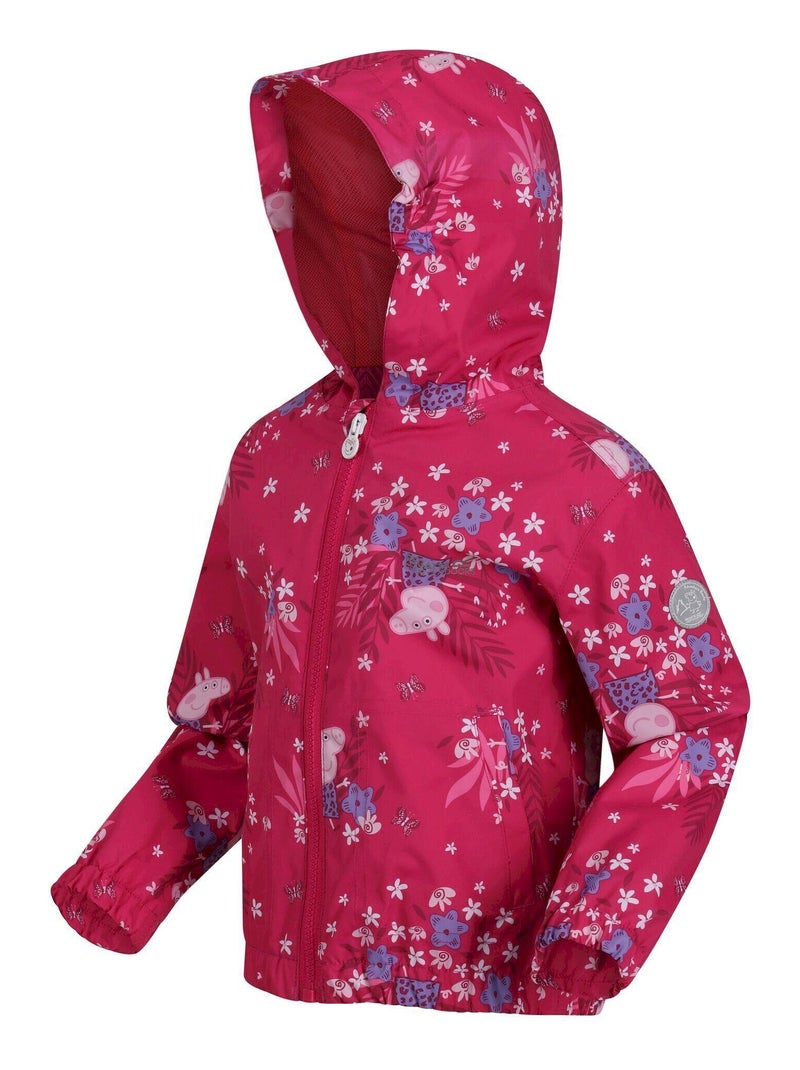 Regatta - Veste imperméable motif Peppa Pig motif/style fleurs Rose foncé - Kiabi