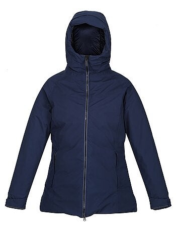 Veste Imperméable Femme A Capuche Marine et Cuivre