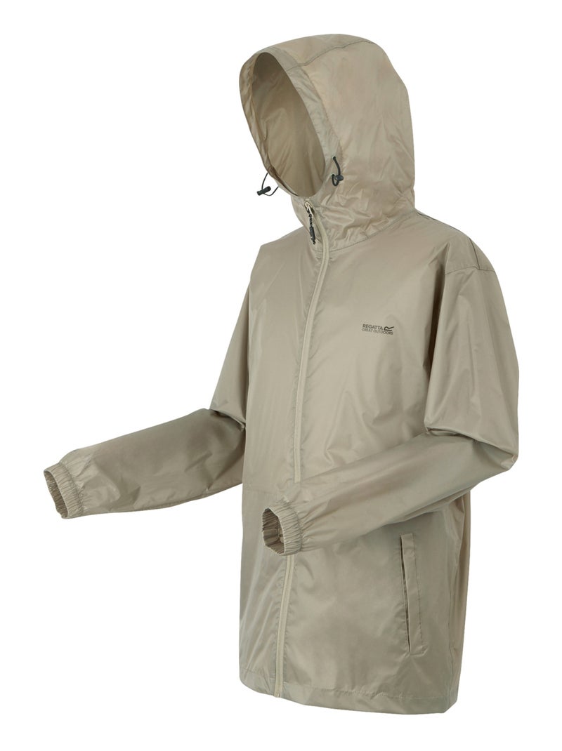 Regatta - Veste imperméable unie à capuche PACK IT Beige clair - Kiabi