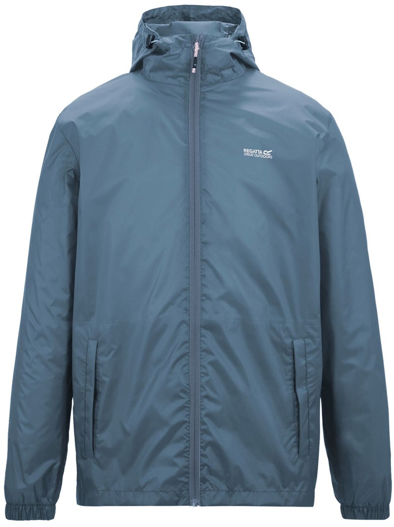 Regatta - Veste imperméable unie à capuche PACK IT Bleu ardoise - Kiabi