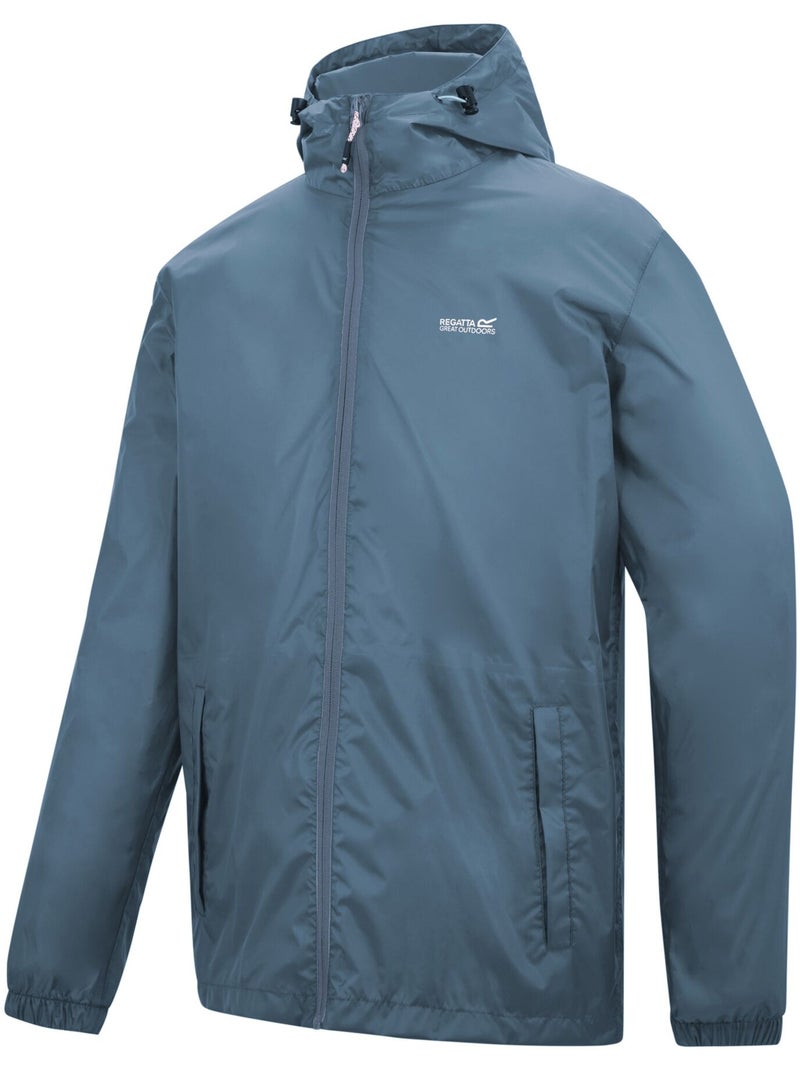 Regatta - Veste imperméable unie à capuche PACK IT Bleu ardoise - Kiabi