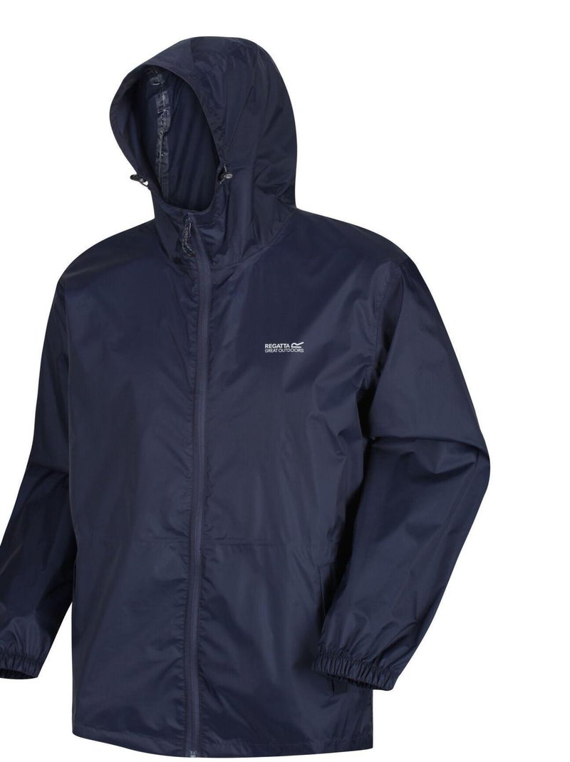 Regatta - Veste imperméable unie à capuche PACK IT Bleu marine - Kiabi