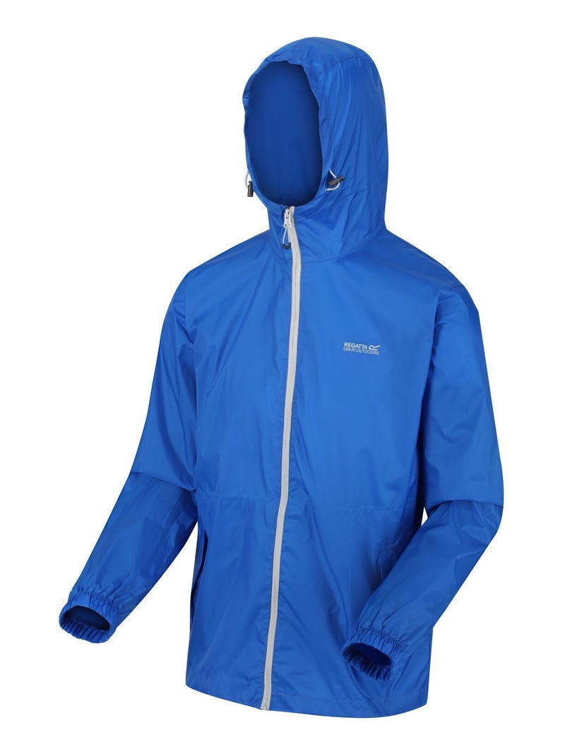 Regatta - Veste imperméable unie à capuche PACK IT Bleu nuit - Kiabi