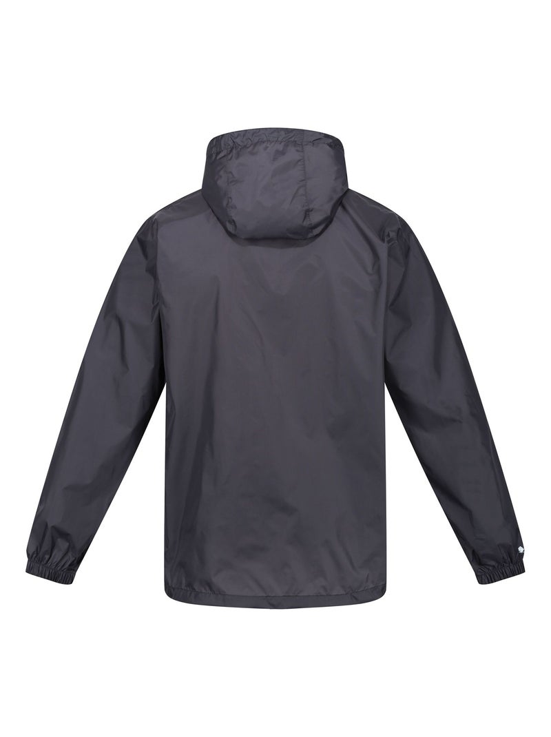 Regatta - Veste imperméable unie à capuche PACK IT Gris foncé - Kiabi
