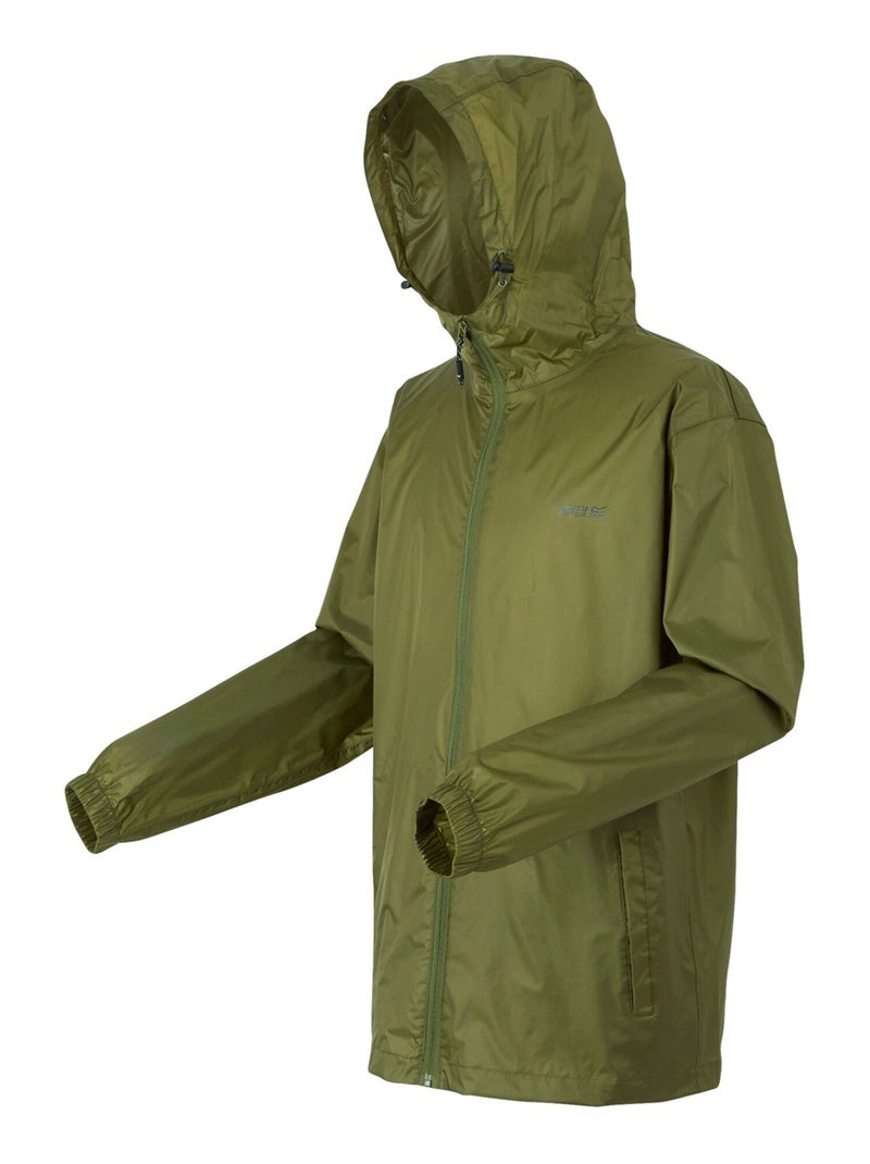Regatta - Veste imperméable unie à capuche PACK IT Vert bouteille - Kiabi