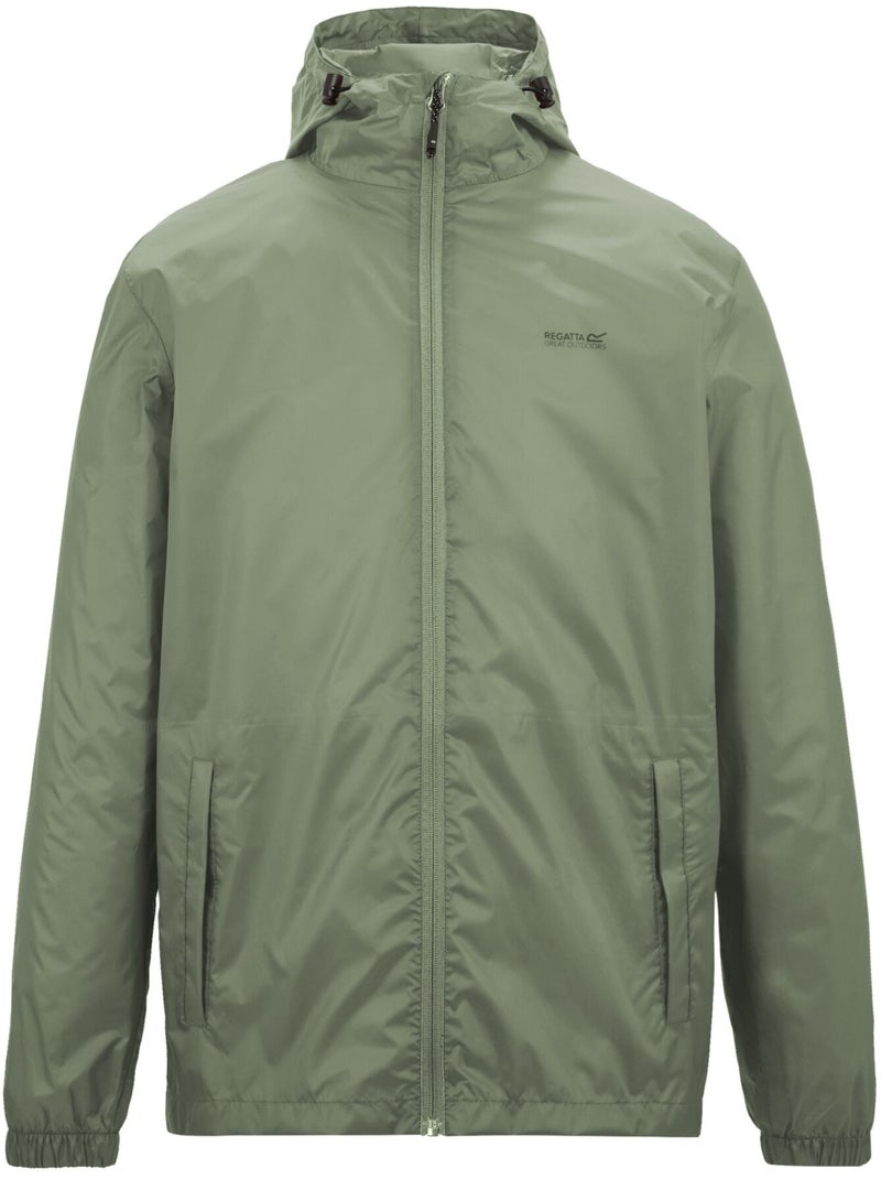 Regatta - Veste imperméable unie à capuche PACK IT Vert Sauge - Kiabi